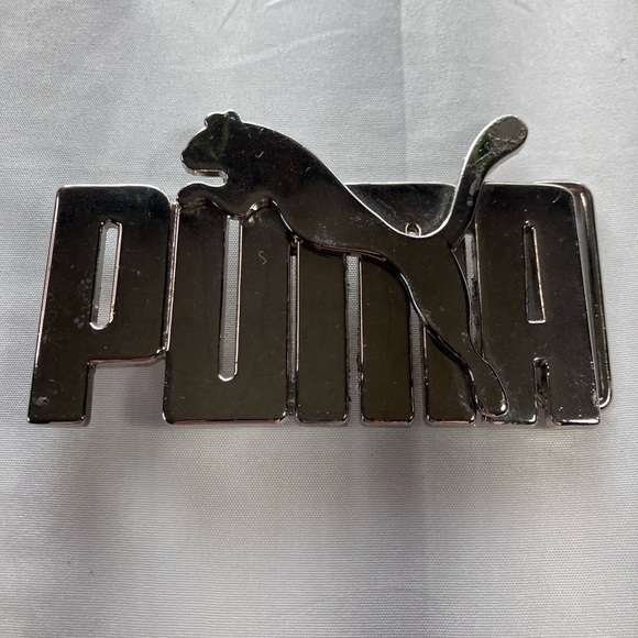 VINTAGE Puma Chrome Belt Buckle Y2K 2000s - Picture 1 of 2